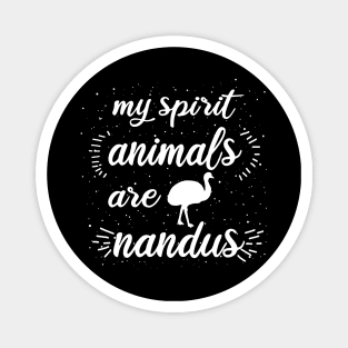 Nandu Spirit animal Farm Besitzer Tier Design Magnet